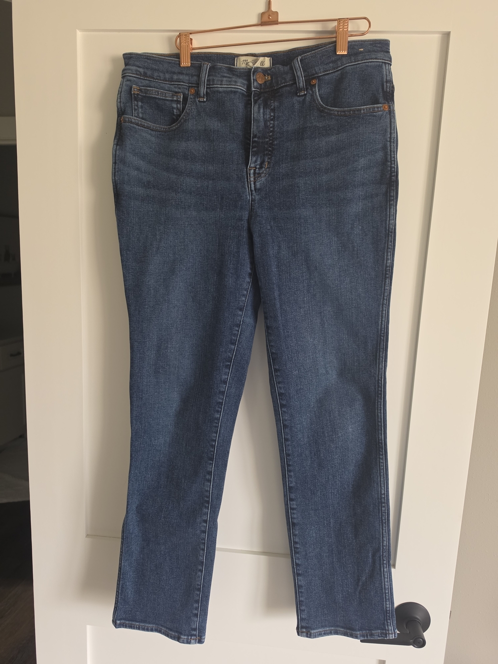 Madewell Women's Dark Blue Straight Leg Jeans